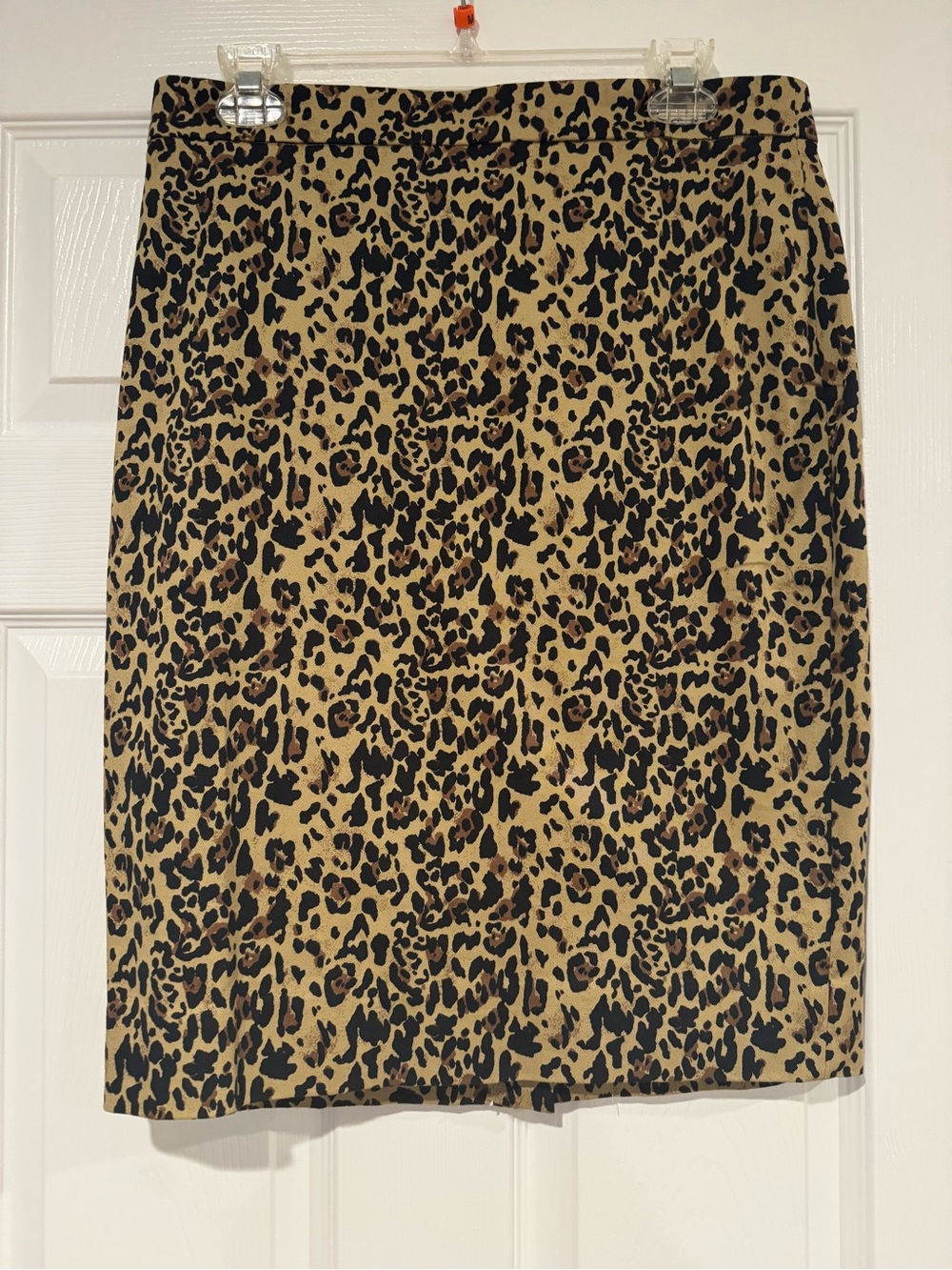 J. Crew Leopard-Print Pencil Skirt in Tan and Black